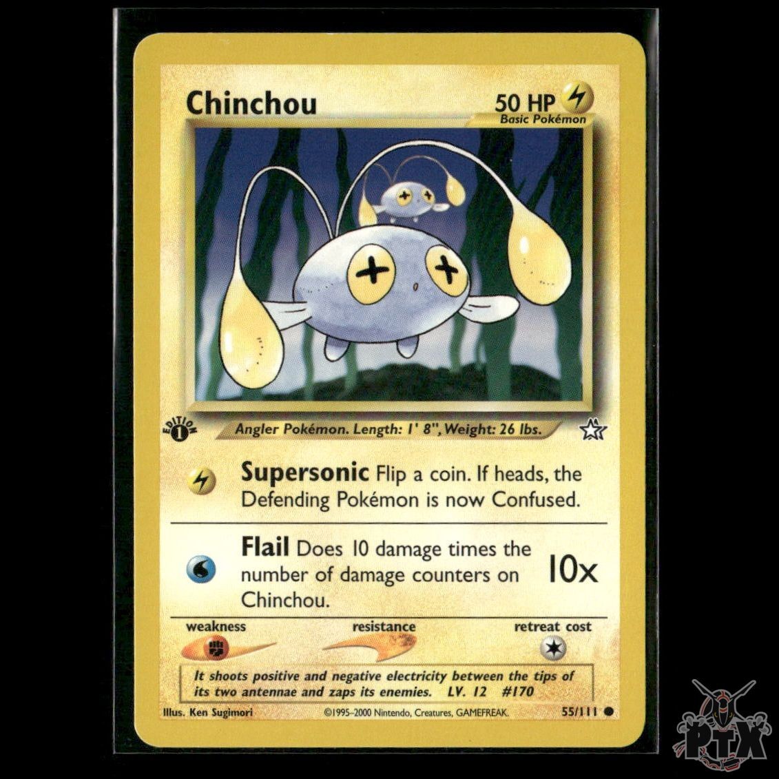 Chinchou 55/111 1st Edition Neo Genesis LP Pokemon