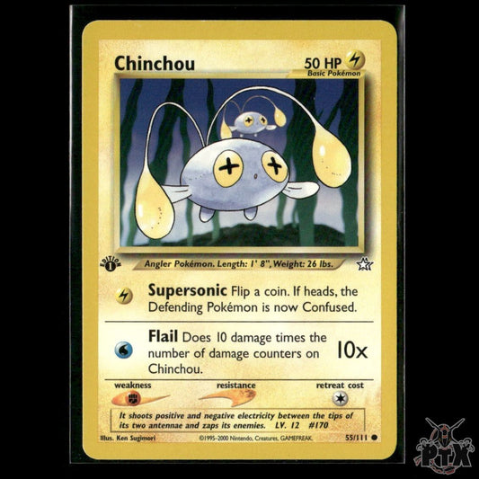 Chinchou 55/111 1st Edition Neo Genesis LP Pokemon