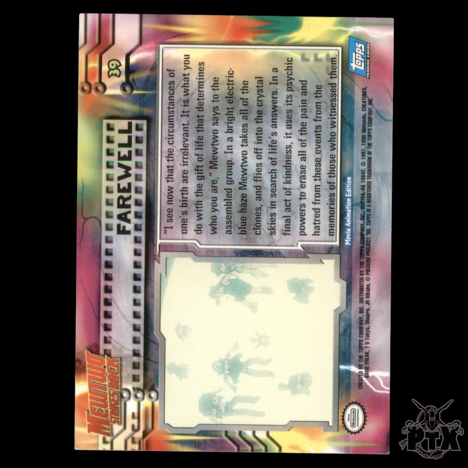 Topps The First Movie Farewell Mewtwo Strike Back Pokemon 2000