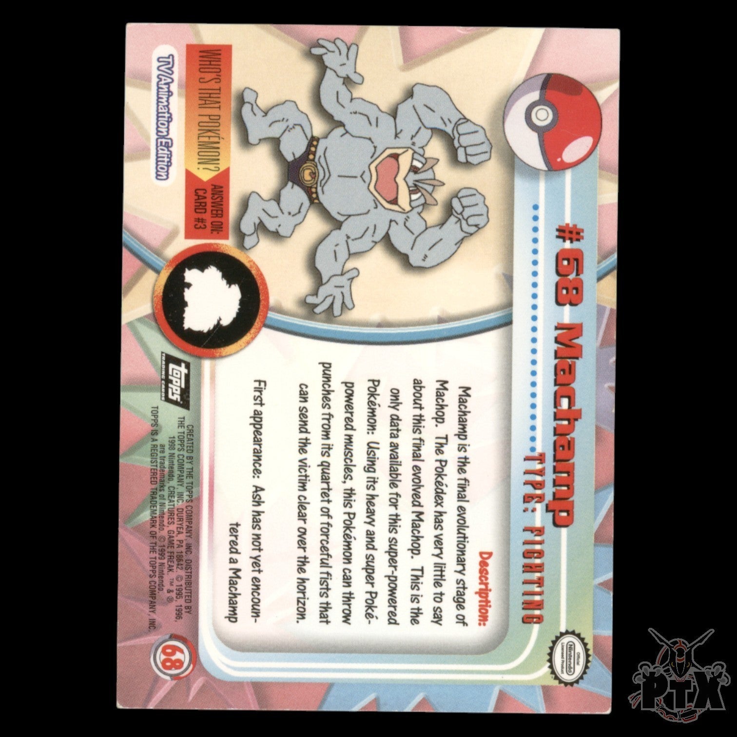 Topps Machamp #68 Foil Series 1 Pokemon 2000
