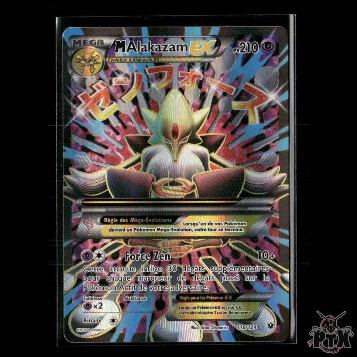 M Alakazam EX (Full Art) 118/124 XY - Fates Collide LP Pokemon