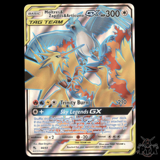 Moltres & Zapdos & Articuno GX #66/68 Hidden Fates NM/Near Mint Pokemon 2019