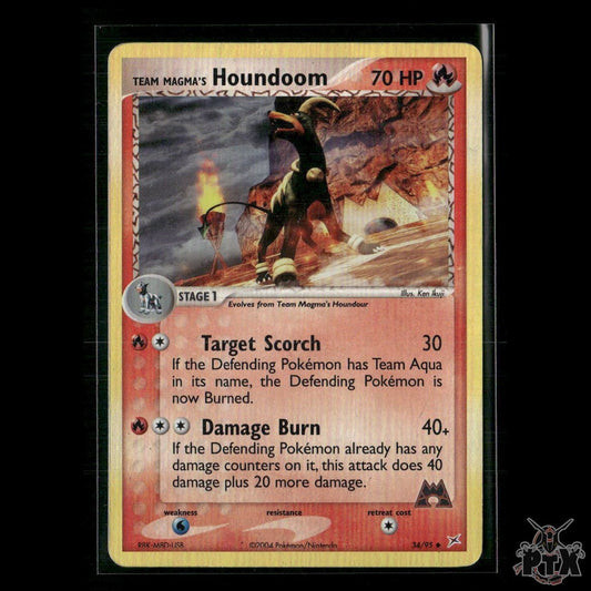 Team Magma's Houndoom Reverse Holo 34/95 EX Team Magma vs Team Aqua HP Pokemon