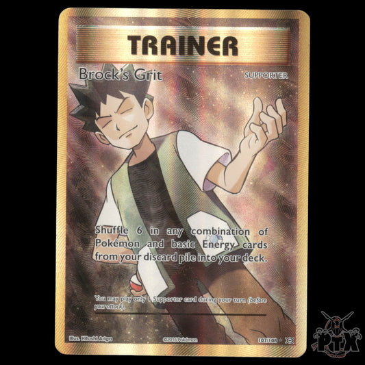Brock's Grit #107/108 Evolutions NM/Near Mint Pokemon 2016