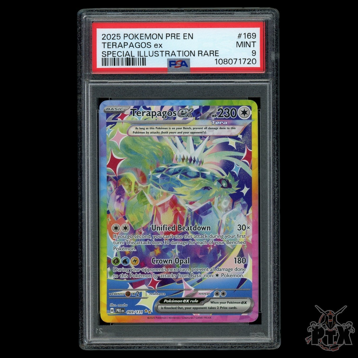 Terapagos ex #169/131 PSA 9 Prismatic Evolutions Pokemon 2025