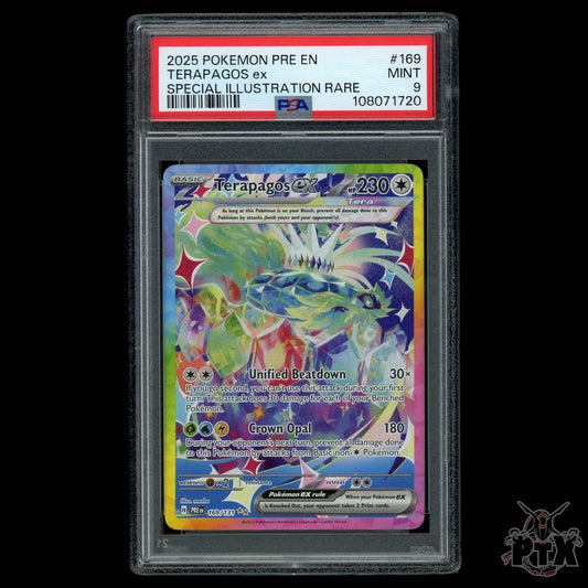 Terapagos ex #169/131 PSA 9 Prismatic Evolutions Pokemon 2025