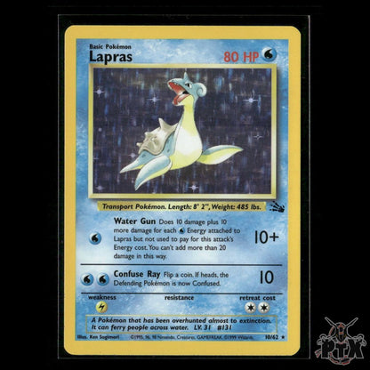 Lapras Holo 10/62 Fossil NM Pokemon