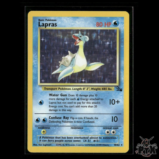 Lapras Holo 10/62 Fossil NM Pokemon
