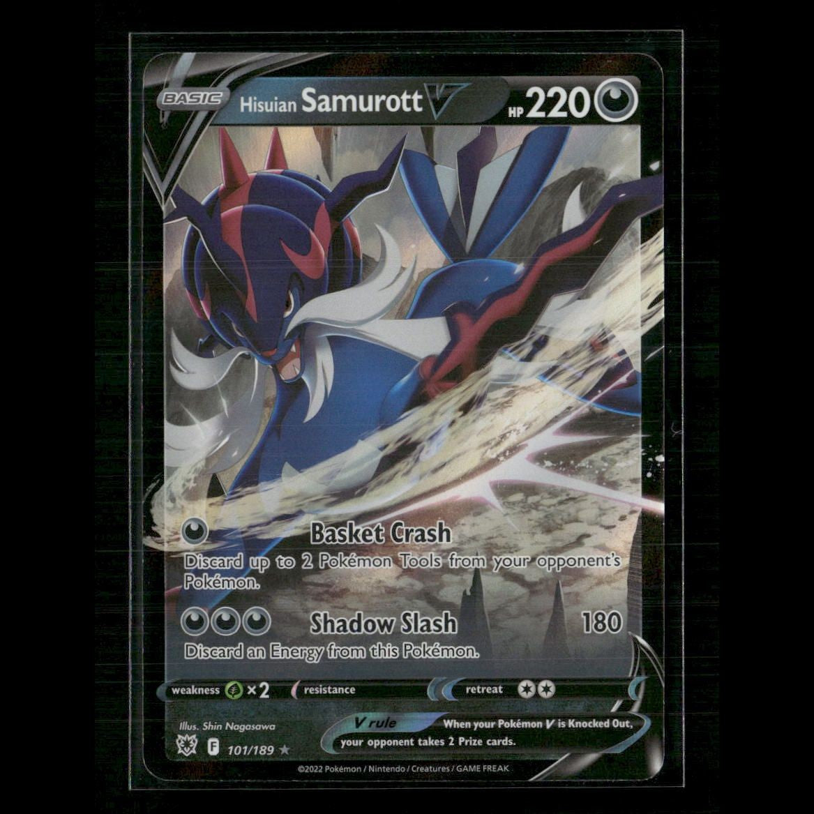 Hisuian Samurott V 101/189 SWSH10: Astral Radiance NM Pokemon
