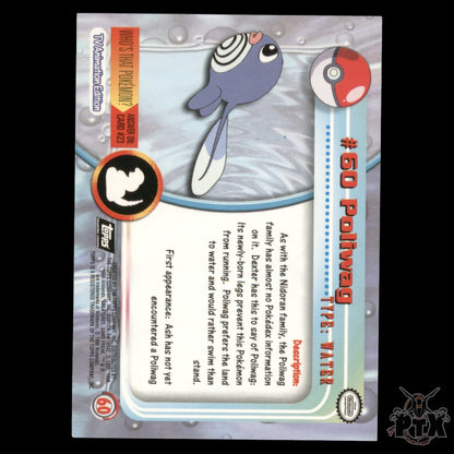 Topps Poliwag #60 Rainbow Foil Series 1 Pokemon 2000