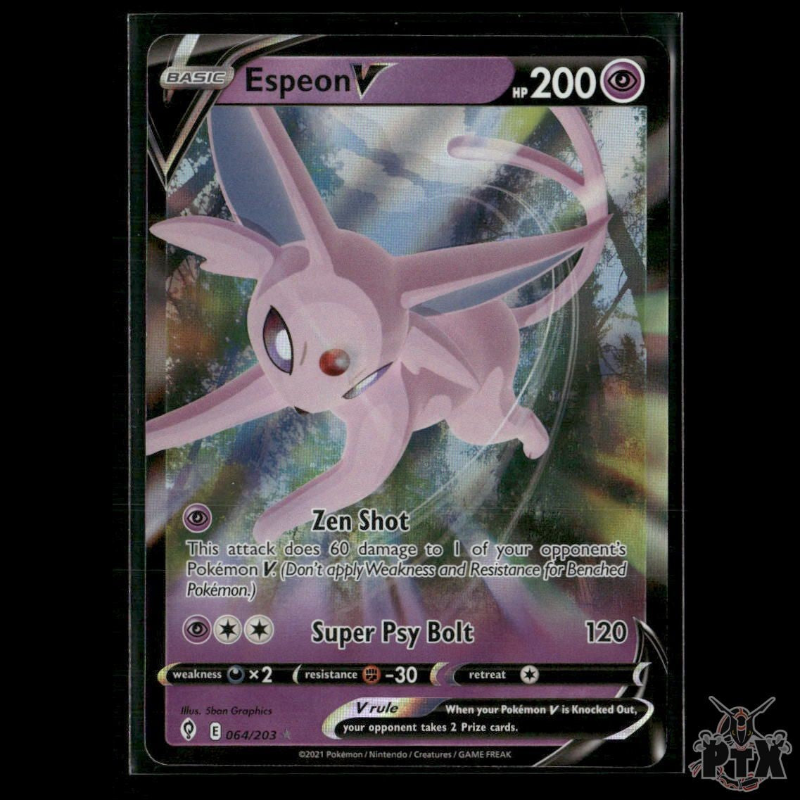 Espeon V 064/203 SWSH07: Evolving Skies NM Pokemon