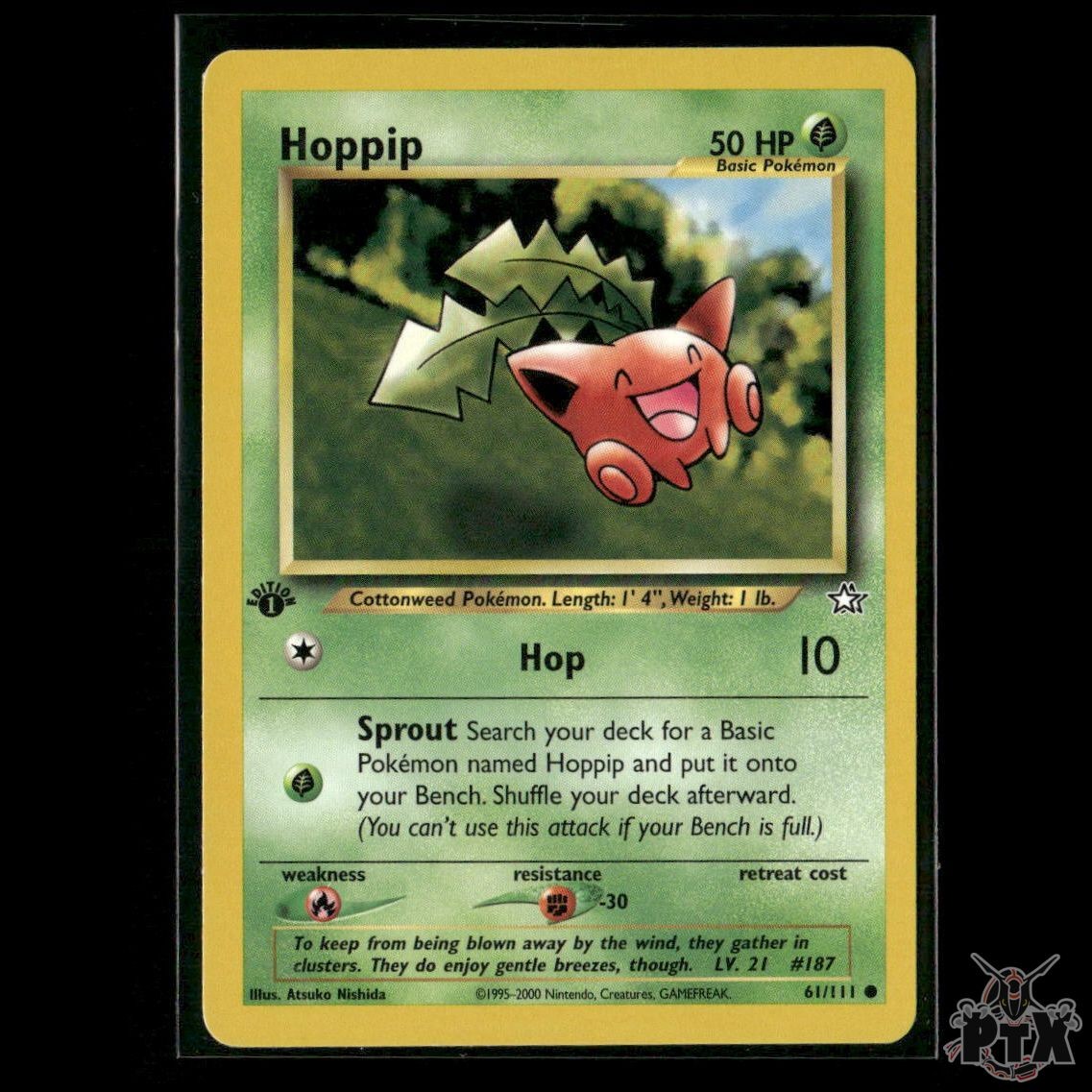 Hoppip 61/111 1st Edition Neo Genesis LP Pokemon
