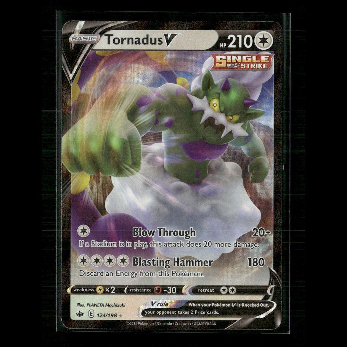 Tornadus V 124/198 SWSH06: Chilling Reign NM Pokemon
