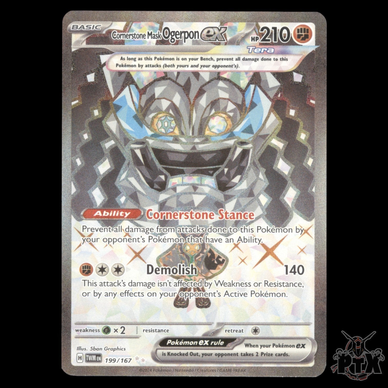Ogerpon ex #199/167 Twilight Masquerade NM/Near Mint Pokemon 2024