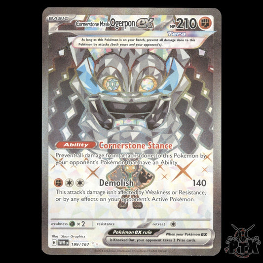 Ogerpon ex #199/167 Twilight Masquerade NM/Near Mint Pokemon 2024