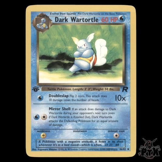 Dark Wartortle 1st Edition #46/82 Team Rocket NM/Near Mint Pokemon 2000