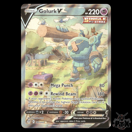 Golurk V #182/203 Evolving Skies NM/Near Mint Pokemon 2021