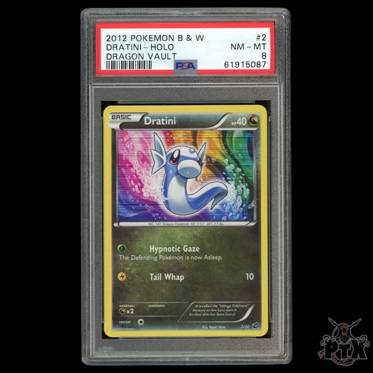 Dratini Holo #2/20 PSA 8 Dragon Vault Pokemon 2012