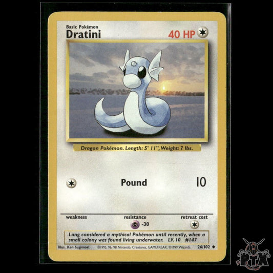 Dratini 26/102 Base Set MP Pokemon