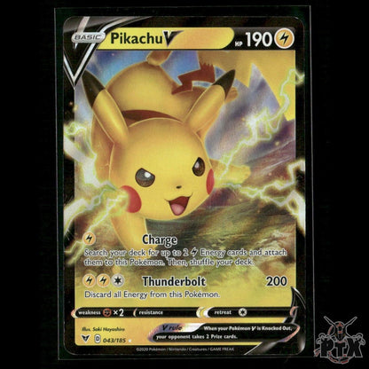 Pikachu V 043/185 SWSH04: Vivid Voltage NM Pokemon