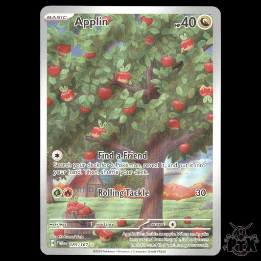 Applin #185/167 Twilight Masquerade NM/Near Mint Pokemon 2024
