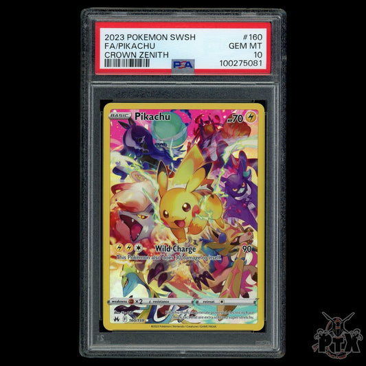 Pikachu #160/159 PSA 10 Crown Zenith Pokemon 2023