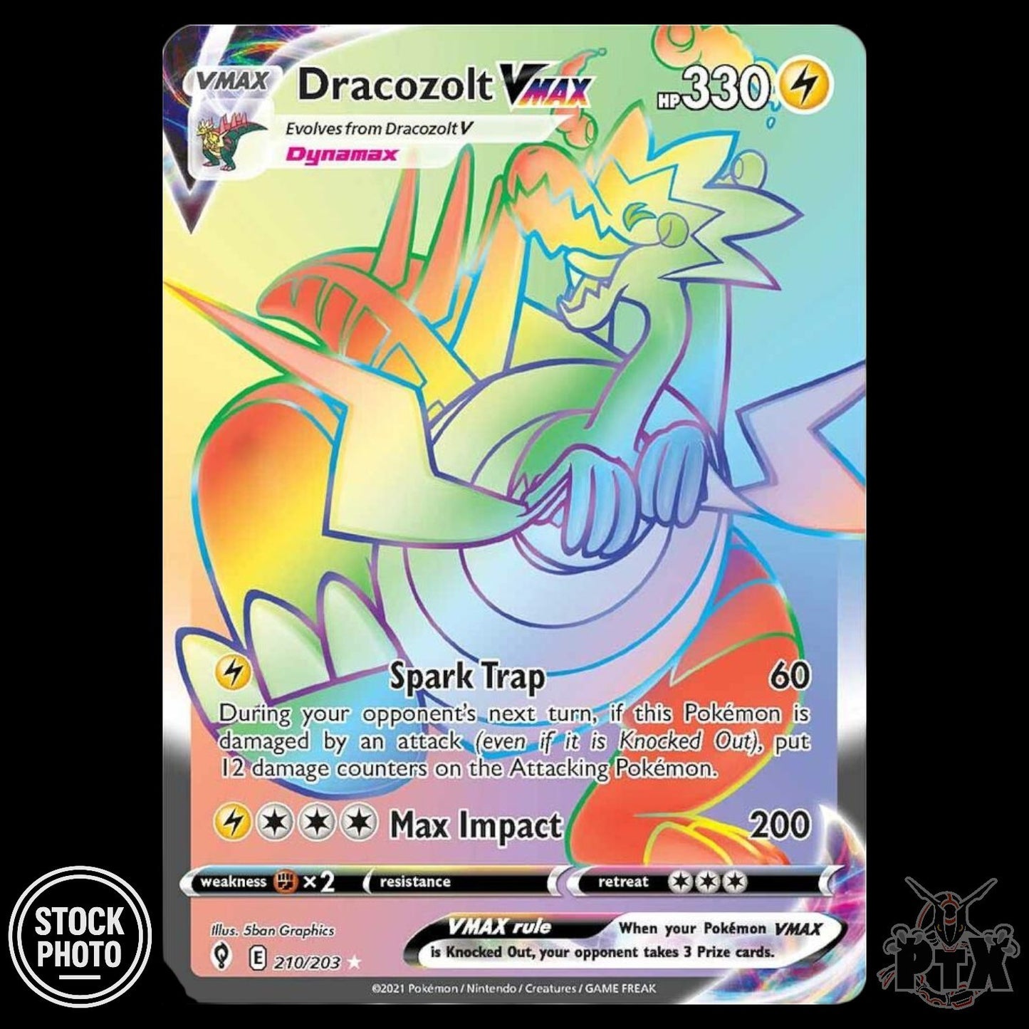 Dracozolt VMAX #210/203 Evolving Skies NM/Near Mint Pokemon 2021