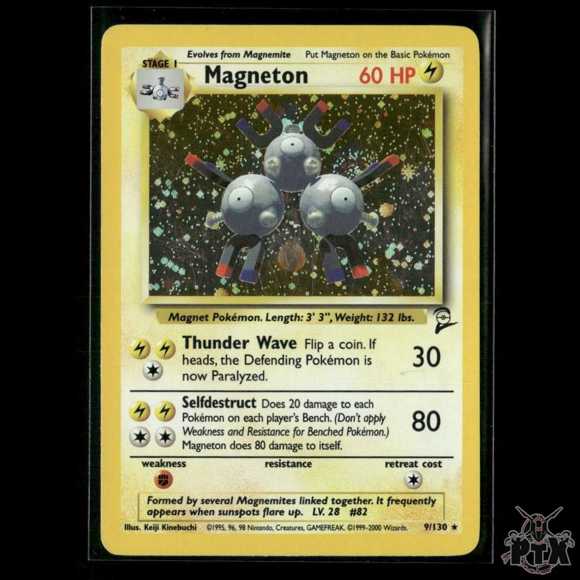 Magneton Holo 9/130 Base Set 2 LP Pokemon