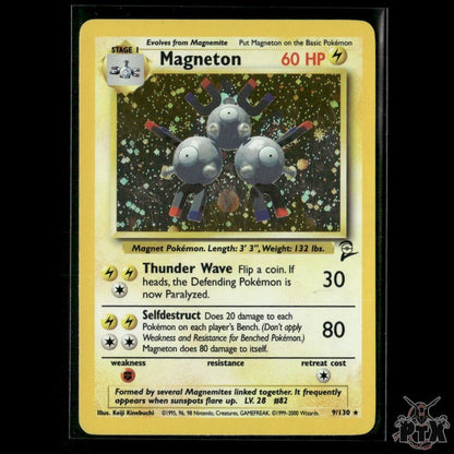 Magneton Holo 9/130 Base Set 2 LP Pokemon