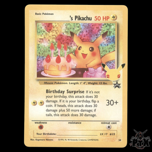Pikachu #24/53 Celebration Promo NM/Near Mint Pokemon 2021