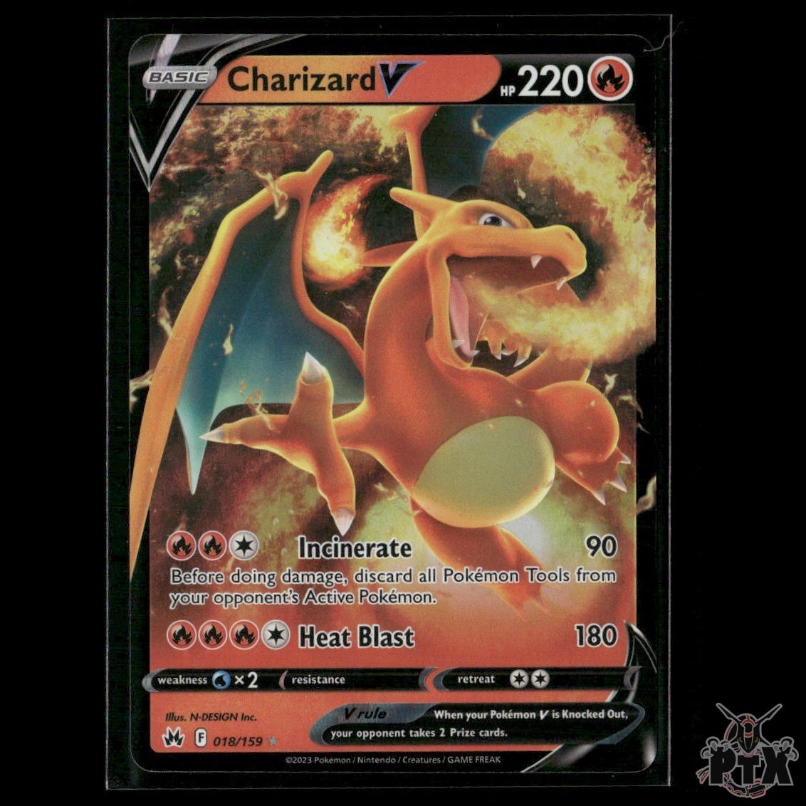 Charizard V 018/159 Crown Zenith NM Pokemon