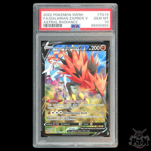 Galarian Zapdos V #TG19/TG30 PSA 10 Astral Radiance Pokemon 2022