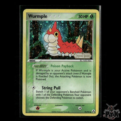 Wurmple Reverse Holo 70/92 EX Legend Maker LP Pokemon