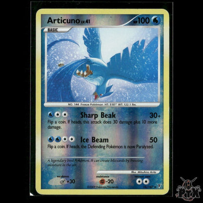 Articuno Reverse Holo 16 Supreme Victors MP Pokemon