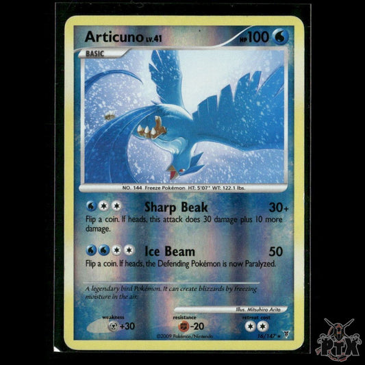Articuno Reverse Holo 16 Supreme Victors MP Pokemon