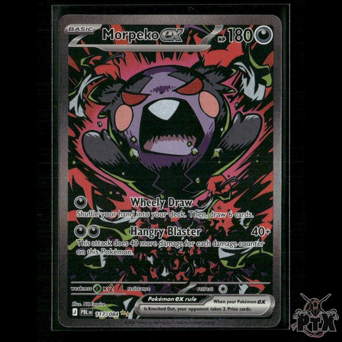 Morpeko ex 117/084 ME05: Pitch Black NM Pokemon