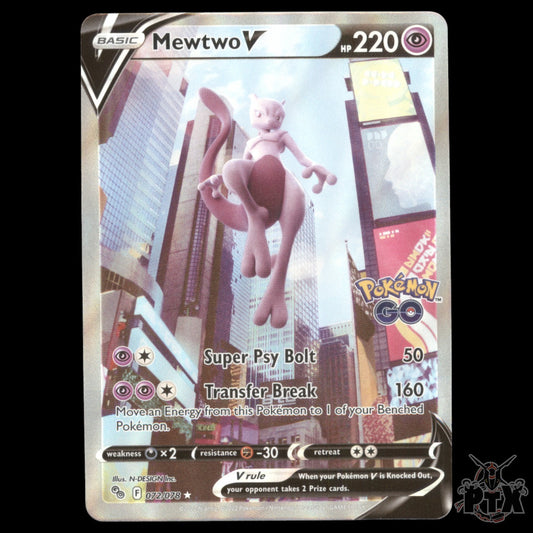Mewtwo V #072/078 Pokemon Go NM/Near Mint Pokemon 2022