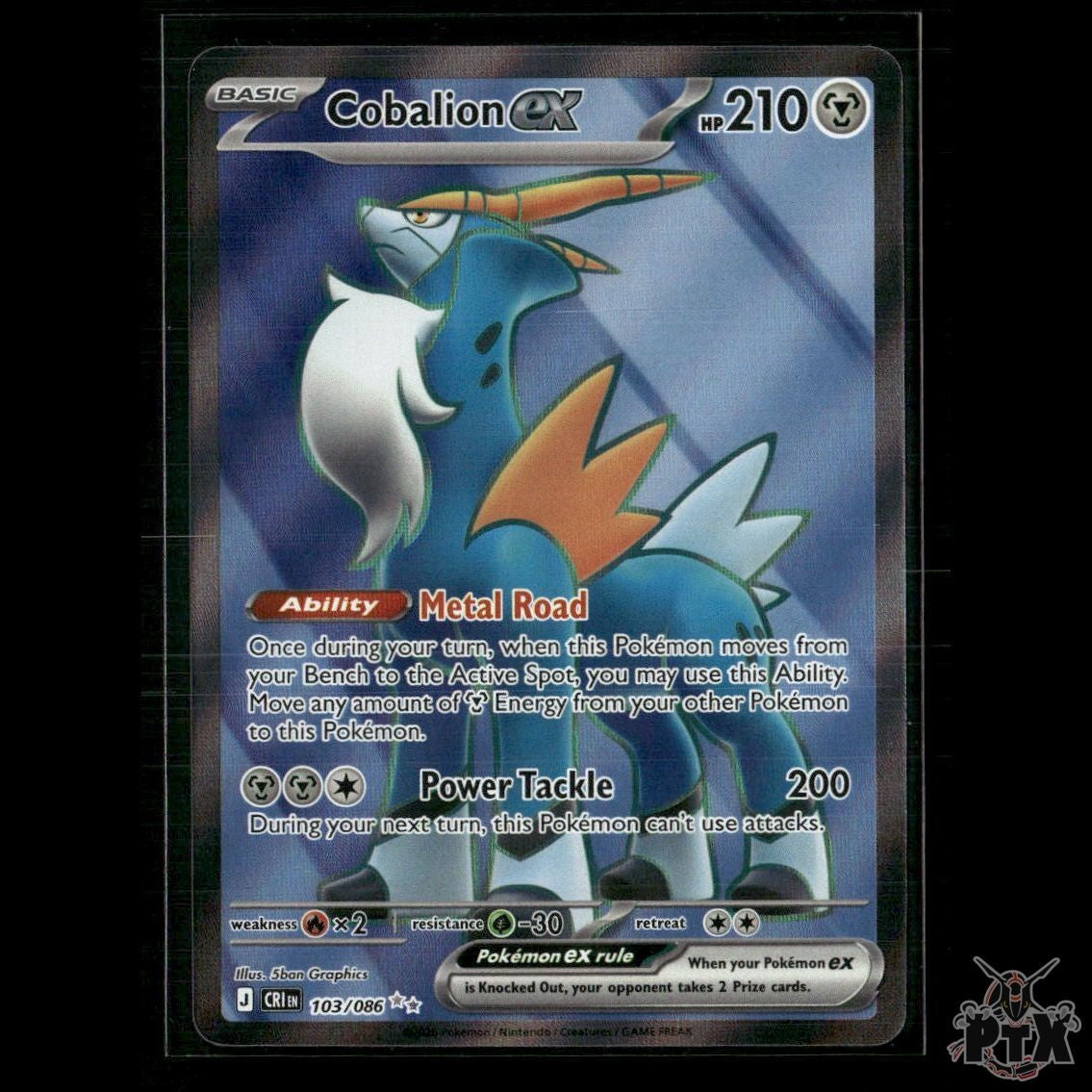 Cobalion ex 103/086 ME04: Chaos Rising NM Pokemon