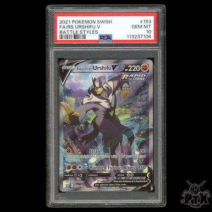 Rapid Strike Urshifu V #153/163 PSA 10 Battle Styles Pokemon 2021