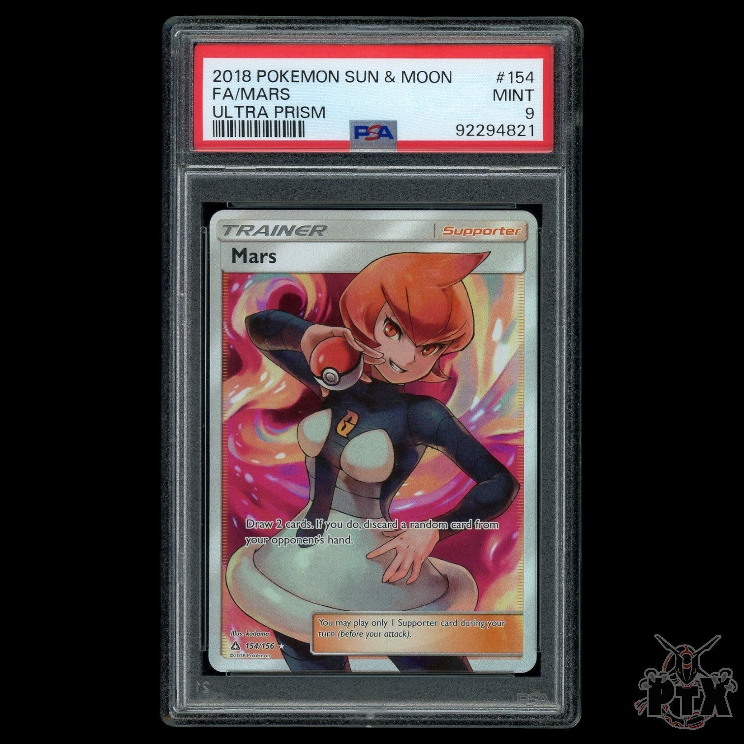 Mars #154/156 PSA 9 Ultra Prism Pokemon 2018