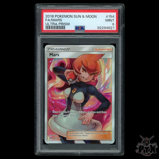 Mars #154/156 PSA 9 Ultra Prism Pokemon 2018