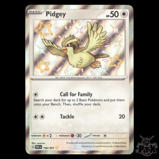 Pidgey #196/091 Paldean Fates NM/Near Mint Pokemon 2024