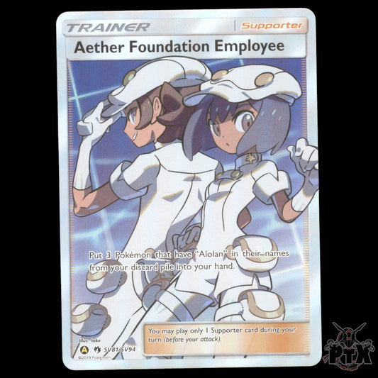 Aether Foundation Employee #SV81/SV94 Hidden Fates NM/Near Mint Pokemon 2019