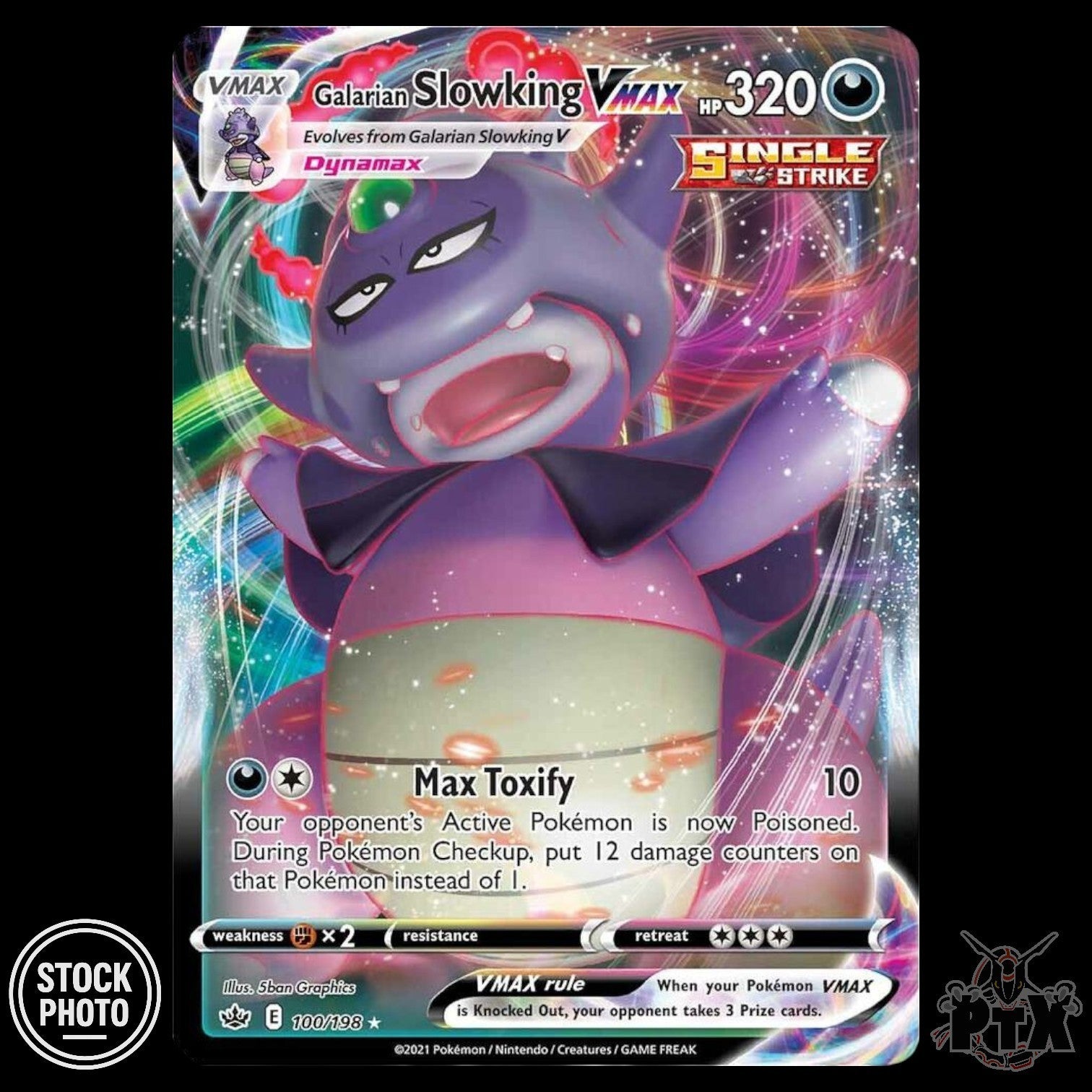 Slowking VMAX #100/198 Chilling Reign NM/Near Mint Pokemon 2021