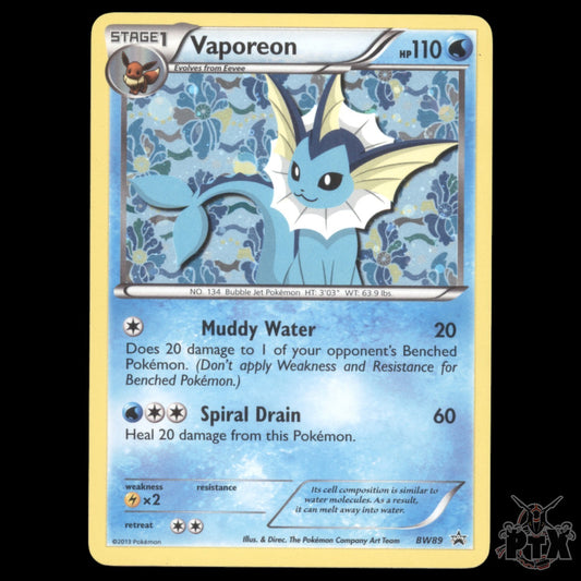 Vaporeon Holo #BW89 Black & White Promo NM/LP Pokemon 2013