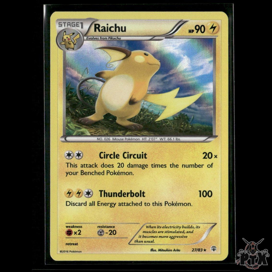 Raichu Holo 27/83 Generations LP Pokemon