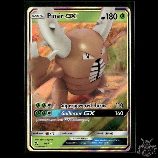 Pinsir GX 6/68 Hidden Fates NM Pokemon