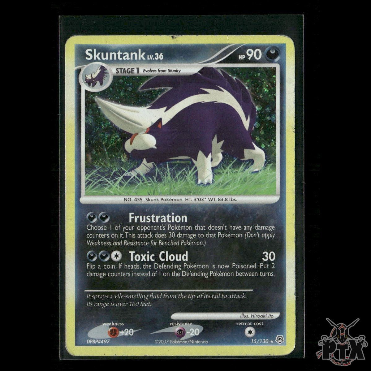 Skuntank Holo 15/130 Diamond and Pearl HP Pokemon