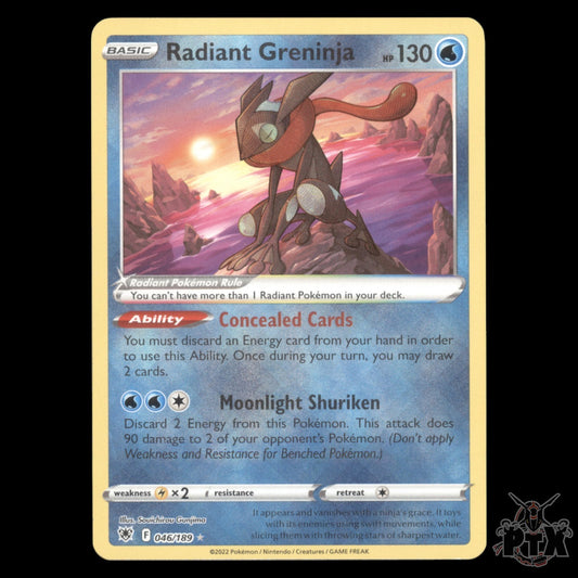 Radiant Greninja #046/189 Astral Radiance NM/Near Mint Pokemon 2022