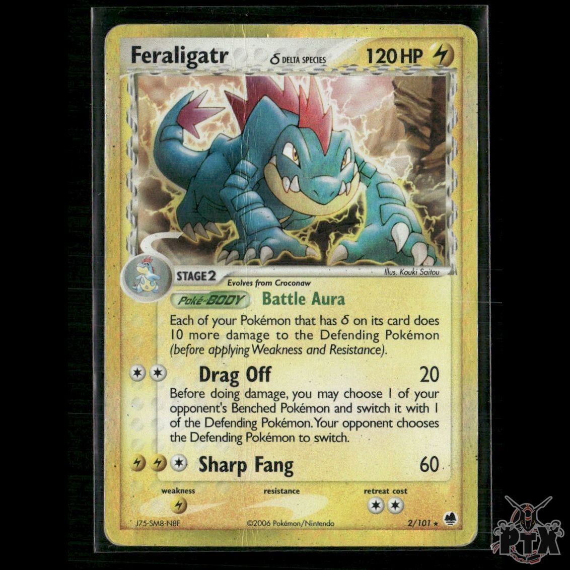 Feraligatr (Delta Species) 2/101 EX Dragon Frontiers HP Pokemon